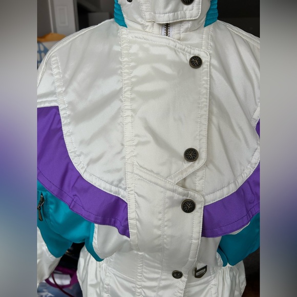 Descente Vintage Women’s 80’s Cinched Waist Ski Jacket Size 4 - Picture 3 of 16